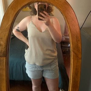 Black and White Striped Tank